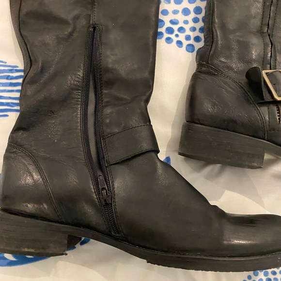 Miz Mooz Womens Kellen tall pull on black leather boots size 11 - Picture 11 of 12